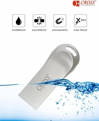 CROSS 3.0 USB Flash Drive/Pen Drive with Metal Body - Silver | External Storage Device 4GB 8GB 16GB 32GB 64GB 128GB Pen Drive | Compatible with Laptop, Desktop, Projector, Car, Audio 1yr Warranty  - 256GB