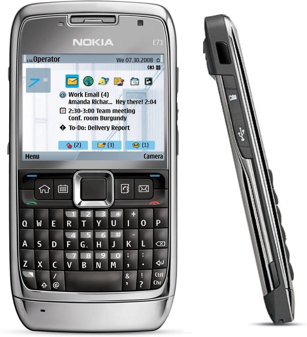 Nokia E71 Mobile Phone with 3.2 MP Camera, International 3G, Media Player, GPS, Wi-Fi, MicroSD Slot 1 Month Warranty  - Dark Gray