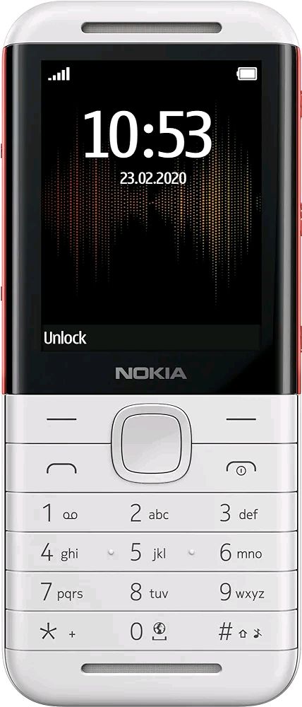 Nokia 5310 Dual SIM Keypad Phone with MP3 Player, Wireless FM Radio and Rear Camera with Flash  - Black & Red