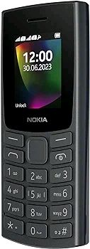 Nokia 106 Single Sim, Keypad Phone with Built-in UPI Payments App, Long-Lasting Battery, Wireless FM Radio & MP3 Player, and MicroSD Card Slot Charcoal - Charcoal