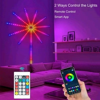 Smart Firework LED Light for Bedroom Decoration,LED Strip Lights with Remote App Control, Music Sound Sync Light for Home Room Wall Decor, Christmas, Party