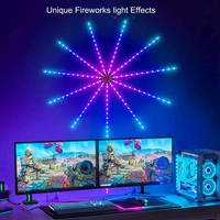 Smart Firework LED Light for Bedroom Decoration,LED Strip Lights with Remote App Control, Music Sound Sync Light for Home Room Wall Decor, Christmas, Party