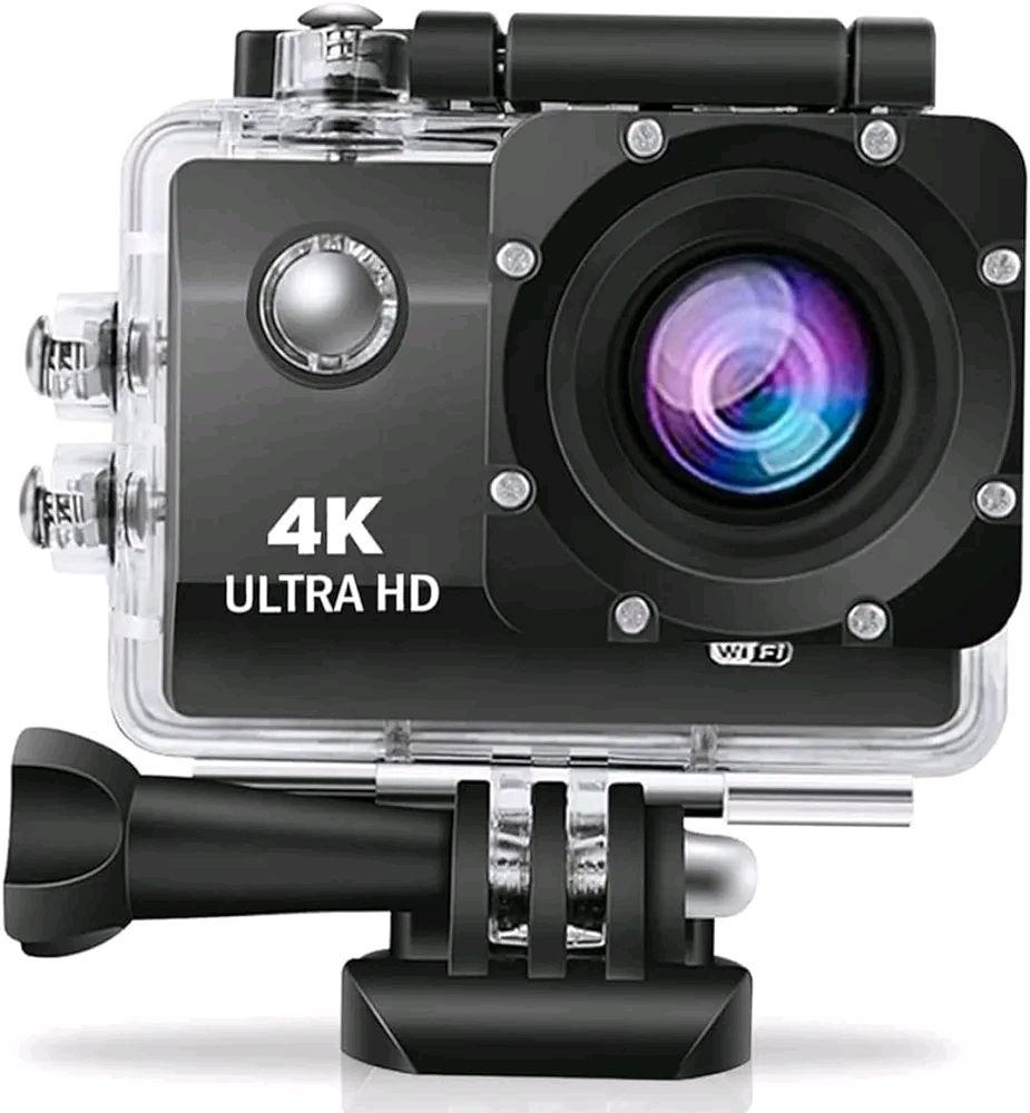 4K 30Fps Action Digital Camera Ultra Hd Underwater Digital Camera 170 Degree Wide Angle 98Ft Waterproof Digital Camera (4K Ac) - Black