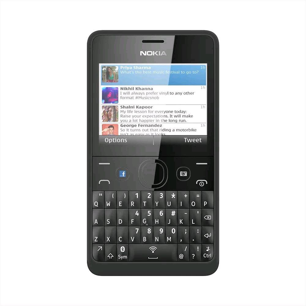 Nokia Asha 210 Keypad Phone Refurbished  2 Month Under Warranty  - Black