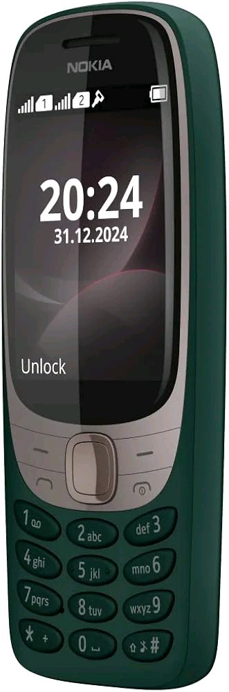 Nokia 6310 Keypad Phone with a 2.8” Screen, Wireless FM Radio and Rear Camera with Flash - Green