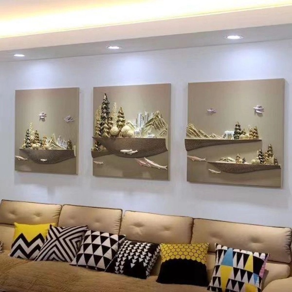 Base wooden ship poly stone wall art set of 3       (2*6 feet)