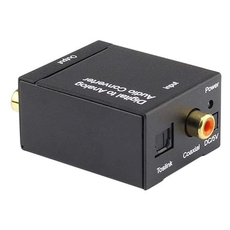 Digital to Analog Audio Converter SPDIF Optical Coax to Analog RCA 2.1 Stereo Audio Converter Adapter