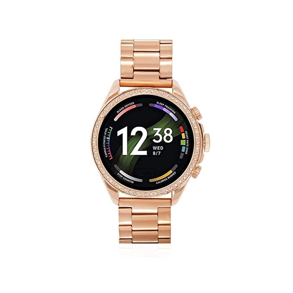 Glorious Women's Rose Gold Smart Watch Gen-8 Talk 2 Bluetooth Calling Smartwatch with 3 Button, Hands On Voice Assistance HD Display, 14 Sports Modes with Puple Belt (Rose Gold)