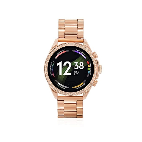 Glorious Women's Rose Gold Smart Watch Gen-8 Talk 2 Bluetooth Calling Smartwatch with 3 Button, Hands On Voice Assistance HD Display, 14 Sports Modes with Puple Belt (Rose Gold)
