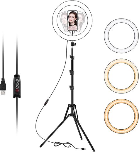 Hot Selling 10Inch Ring Light+7Ft Tripod Camera Bracket Photography Set