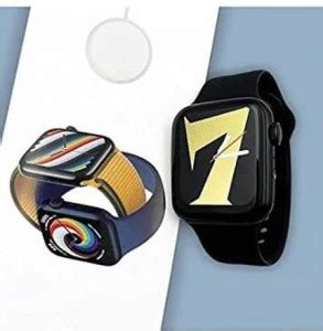 K17 Touchscreen(Series 7) , Working Crown (Logo on/Off) Smartwatch (Black)