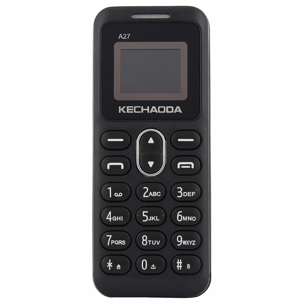 KECHAODA A27 Keypad Dual Sim Mini Mobile Phone with External Memory Slot 1.68cm (0.66 inch) Display Only Mobile Phone & Charging Cable in Box, Battery,No Charger  - Black