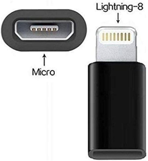 Micro USB to Lightning Adapter,Lightning Male to Micro USB Female Adapter for iPhone 5s 6 6s 7 8 Plus se2 x xr xs 12 11 Mini max pro Ipad Connector Converter Port