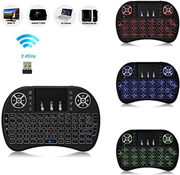 Mini 2.4GHz Wireless Touchpad Keyboard with Mouse (with Backlight) for PC/PAD/360XBox/PS3/Google Android TV Box/HTPC/IPTV (2.4G Black