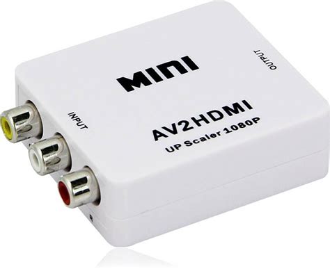 Mini Composite Av Rca To Hdmi Video Converter Adapter Full Hd 720/1080P Up Scaler Av2Hdmi For Hdtv Standard Tv Converter