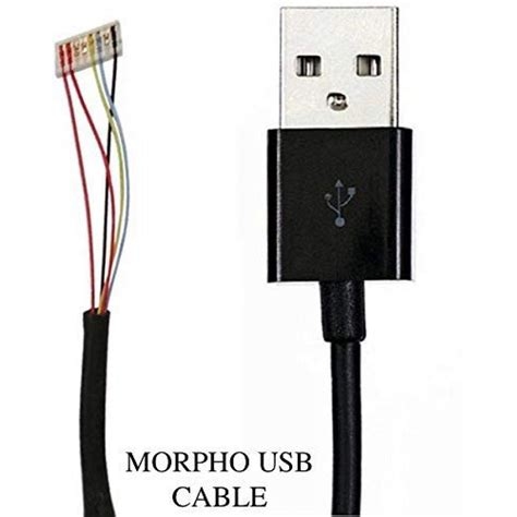 Quality Assured USB 2.0 morpho cable, morpho device cable for Mso 1300 E3/E2/E Biometric Finger Print Scanner morpho USB cable (Black)