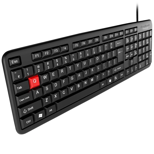 Quantum Usb Keyboard, Black/ Red