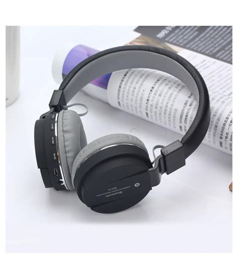 Sh12 Wireless Bluetooth Over The Ear Headphone With Mic - Black