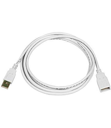 USB Extension Cable - 1.5 mtr Suitable for Laptop and Desktops (Support USB dataCard + Pendrive Extension Purpose- White (MST-787-1) - 3M