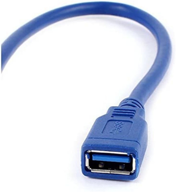 USB Extension Male to Female Cable 30 cm/1 feet USB 2.0 V High Speed USB Cable (Blue) for Personal Computer, Printer, Television
