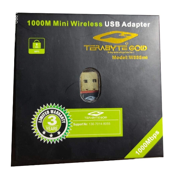 Wholemonkey Verified Terabyte 1000 mbps WiFi dongle Wireless Mini USB Adapter WiFi USB Device Adapter for PC/WiFi Mini Dongle for PC, Receiver