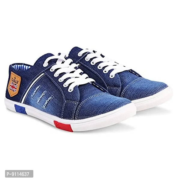ROCKFIELD Mens Blue Denim Sneakers Casual Shoes - 7