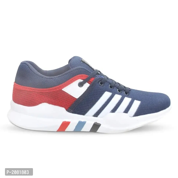 Mens Blue And Red Running Shoes - 7