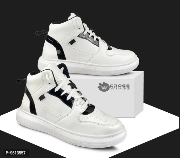 Stylish Fancy Synthetic Leather Casual Sneakers Shoes For Men - 7