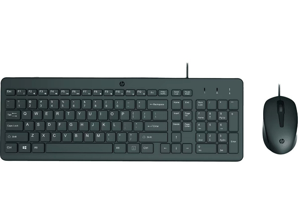 HP 150 USB Wired Chiclet Keyboard & Mouse Combo for Desktop & Laptop