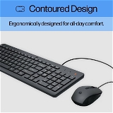 HP 150 USB Wired Chiclet Keyboard & Mouse Combo for Desktop & Laptop