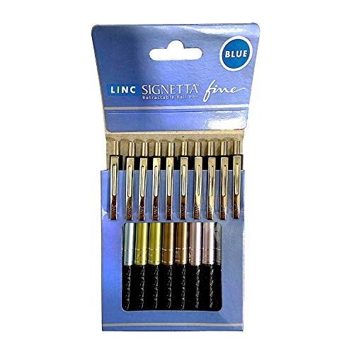 Linc Ball Pen Signetta - 5 Pcs Pen, Blue