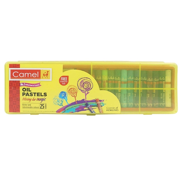 Camel Oil Pastel 25 Shade Plastic Pack