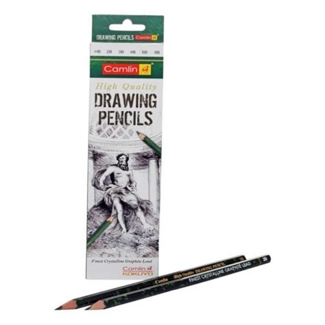 Camlin Drawing Pencils 6pcs HB,2B,3B,4B,6B,8B