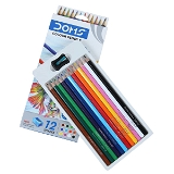 Doms Colour Pencil 12 Shades Full Size