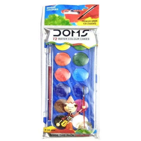 Doms Water Colour Cake 12 Shades 30mm