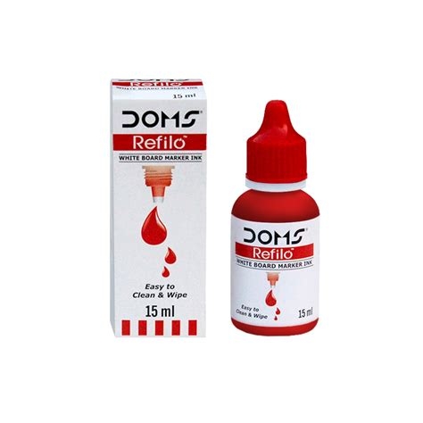 Doms White Board Marker ink Red