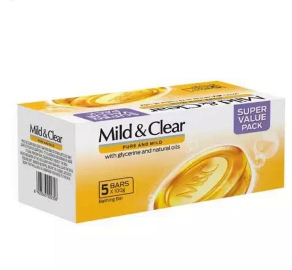 mild & clear soap with Glycerine & natural oil: - 5×100g