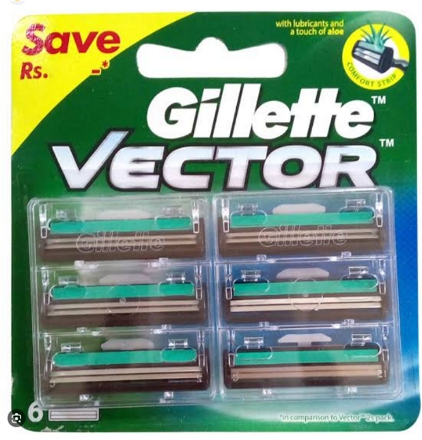 Gillette Vector Twin Blades - 6 Cartridges  - 6 U