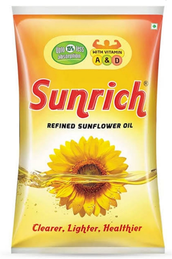 Sunrich Refined sunflower Oil : - 899 gm 1L