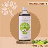 Amla Giloy Tulsi Juice - Rich in Antioxidants - Supports Immune system - Combination of Amla, Giloy & Tulsi - Powerhouse of Vitamin C - Aids in Weight Management -Herbal Supplements - 1 Litre (Pack Of 1)