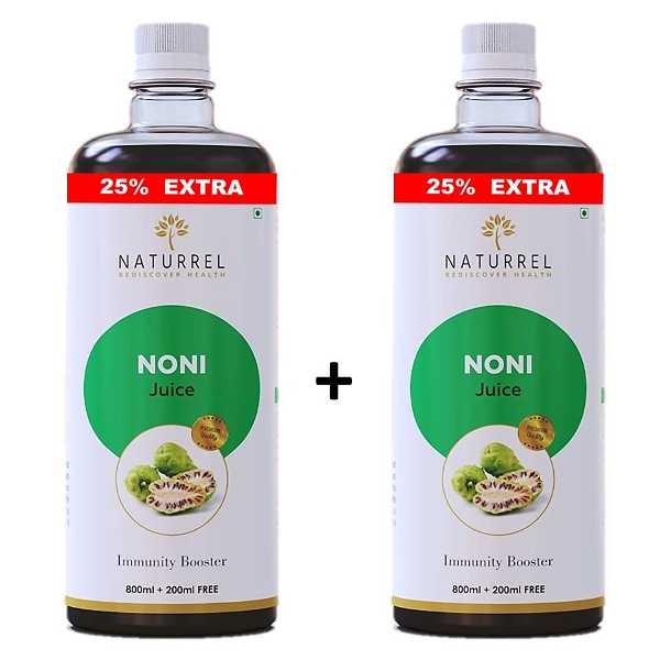 Noni Juice - Rich in Antioxidants - Supports Immune system - Enriched with Garcinia, Ashwagandha - Source of Vitamin C - Supports in Weight Management –Herbal Supplements  - 2 Litre (Pack Of 2)