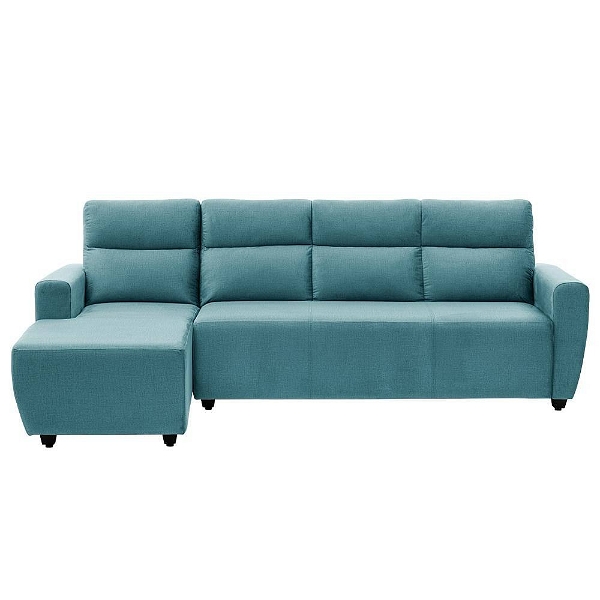 werfo Milo L Shape Sofa Set (3 Seater + Left Aligned Chaise) Sectional, Set (3 Seater + Left Aligned Chaise), Aqua Blue