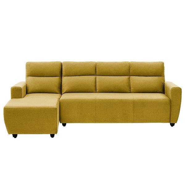 werfo Milo L Shape Sofa Set (3 Seater + Left Aligned Chaise) Sectional, Set (3 Seater + Left Aligned Chaise), Yellow