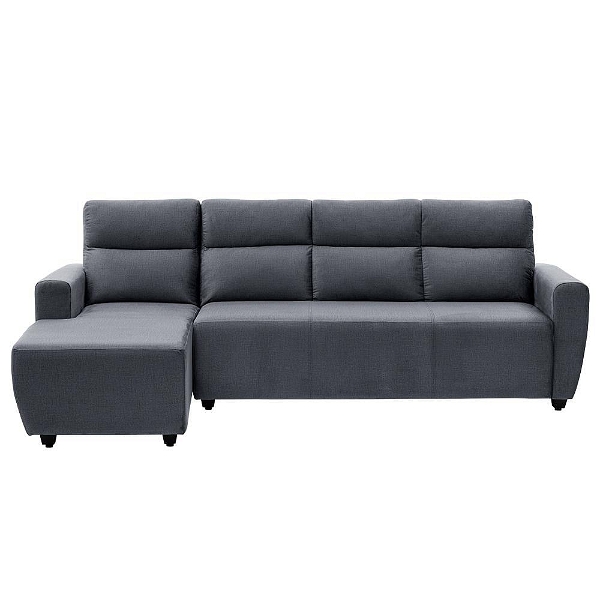 werfo Milo  L Shape Sofa Set (3 Seater + Left Aligned Chaise) Sectional, Set (3 Seater + Left Aligned Chaise), Charcoal Grey