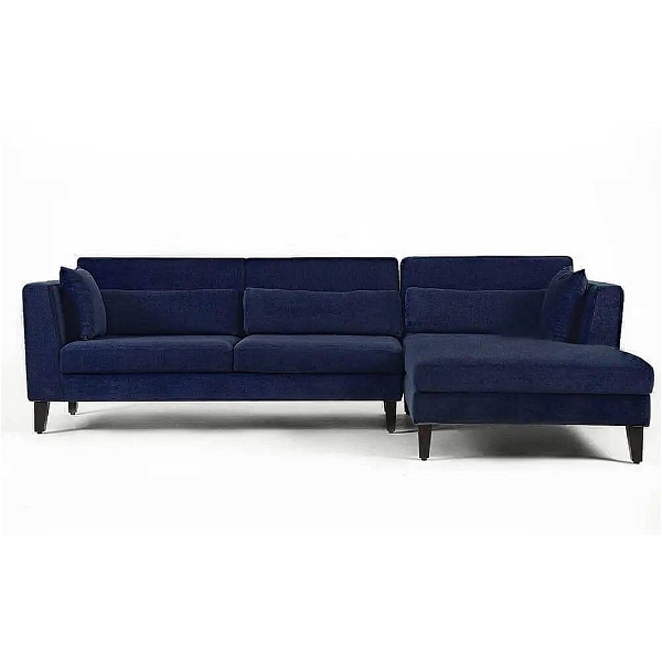 Werfo Lewis Sectional, Set (3 Seater + Right Aligned Chaise), Cobalt Blue