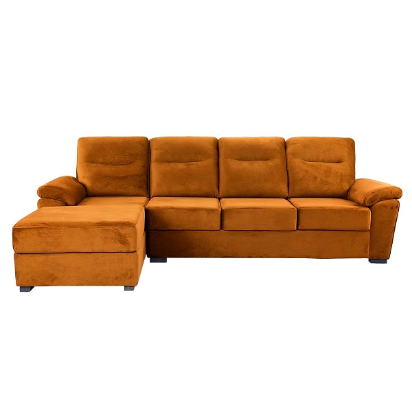 werfo Ul model Shape Sofa Set (3 Seater + Left Aligned Chaise) - Velvet Amber