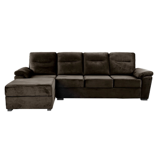 werfo UL Model L - Shape Sofa Set (3 Seater + Left Aligned Chaise) - Velvet Stone