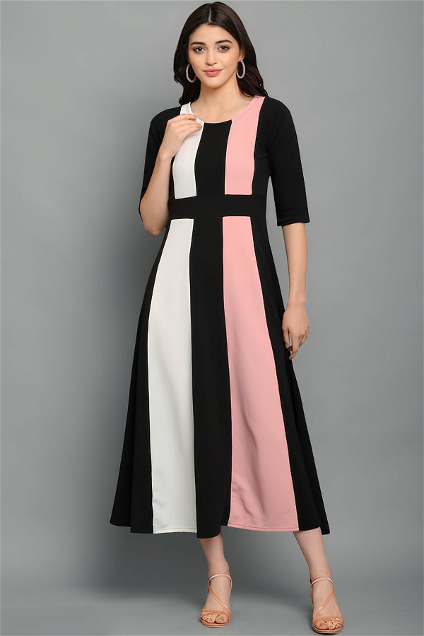 Empire Dress - Multicolor, XL, Free