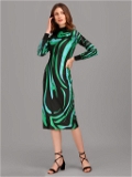 Bodycon Dress - Multicolor, XXL, Free