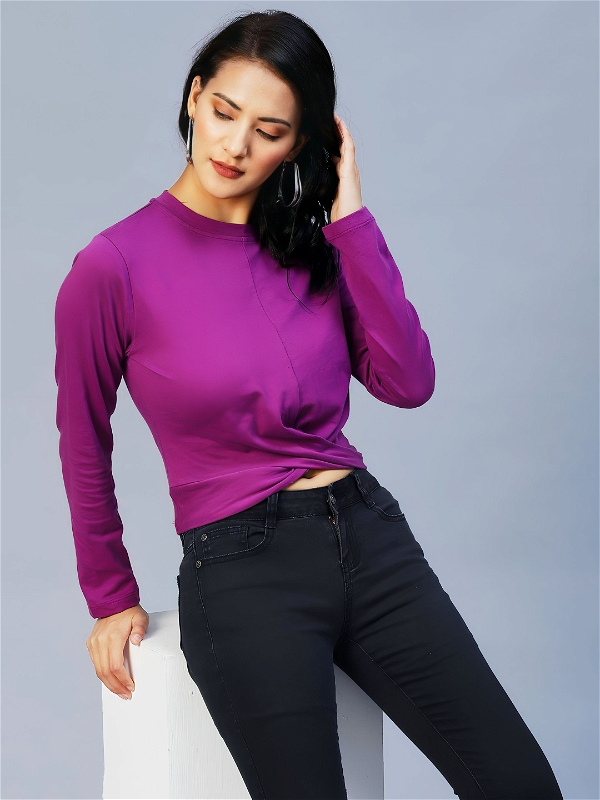 Cotton Top - Purple, XL, Free